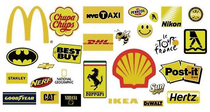Các logo nổi tiếng màu vàng