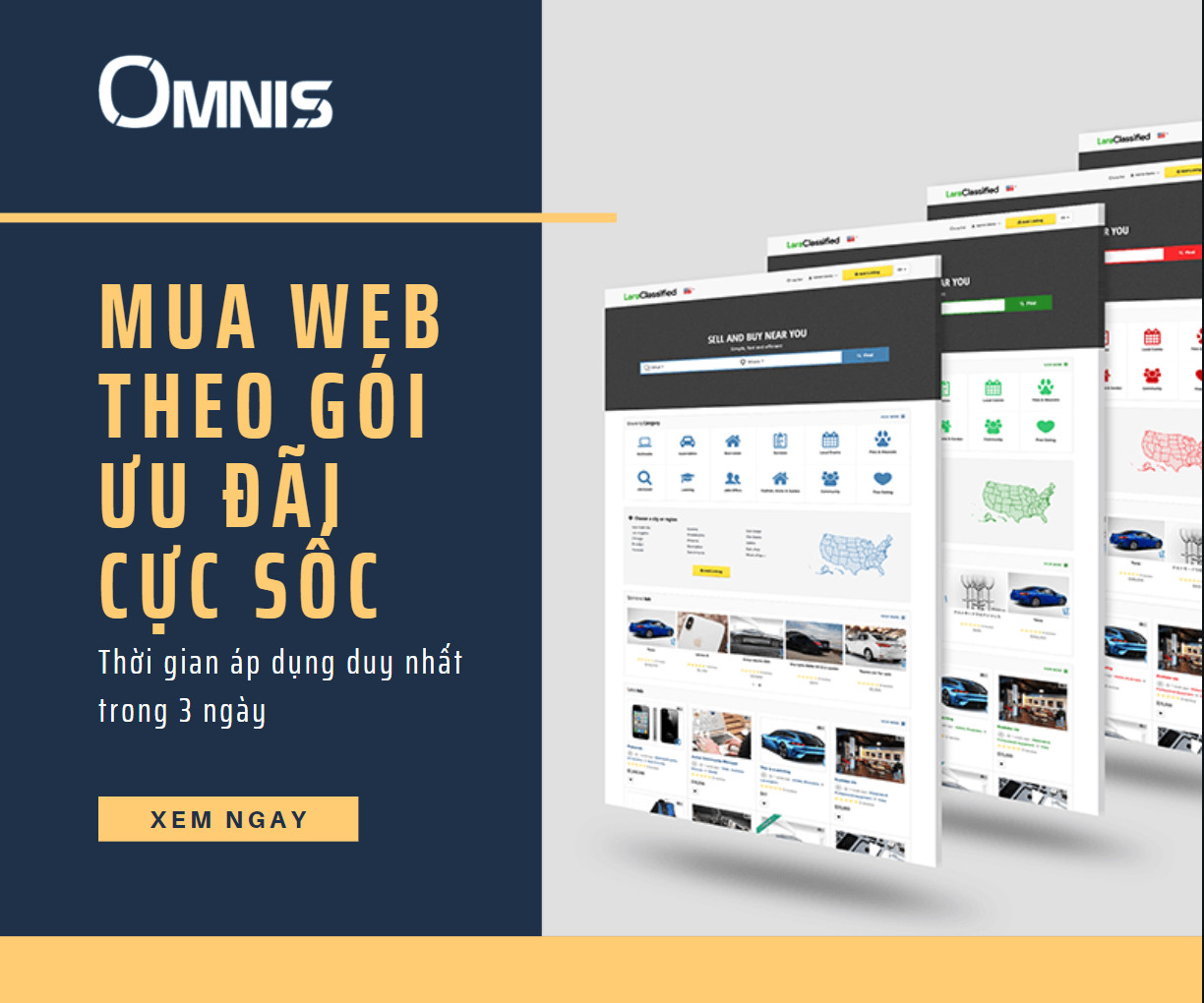 Hình ảnh website được thiết kế bởi đội ngũ chuyên nghiệp của OMNIS