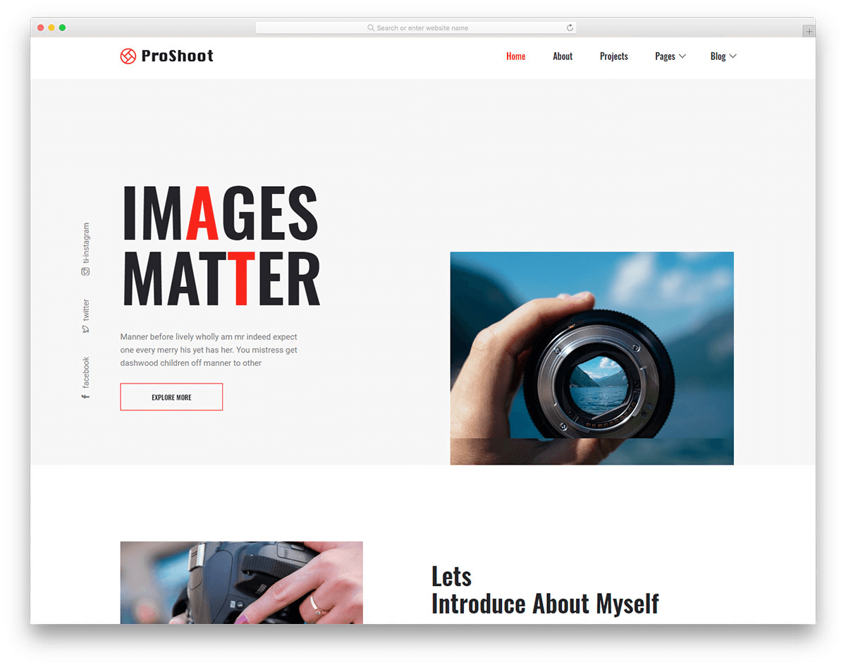 Mẫu thiết kế website nhiếp ảnh không làm bạn thất vọng