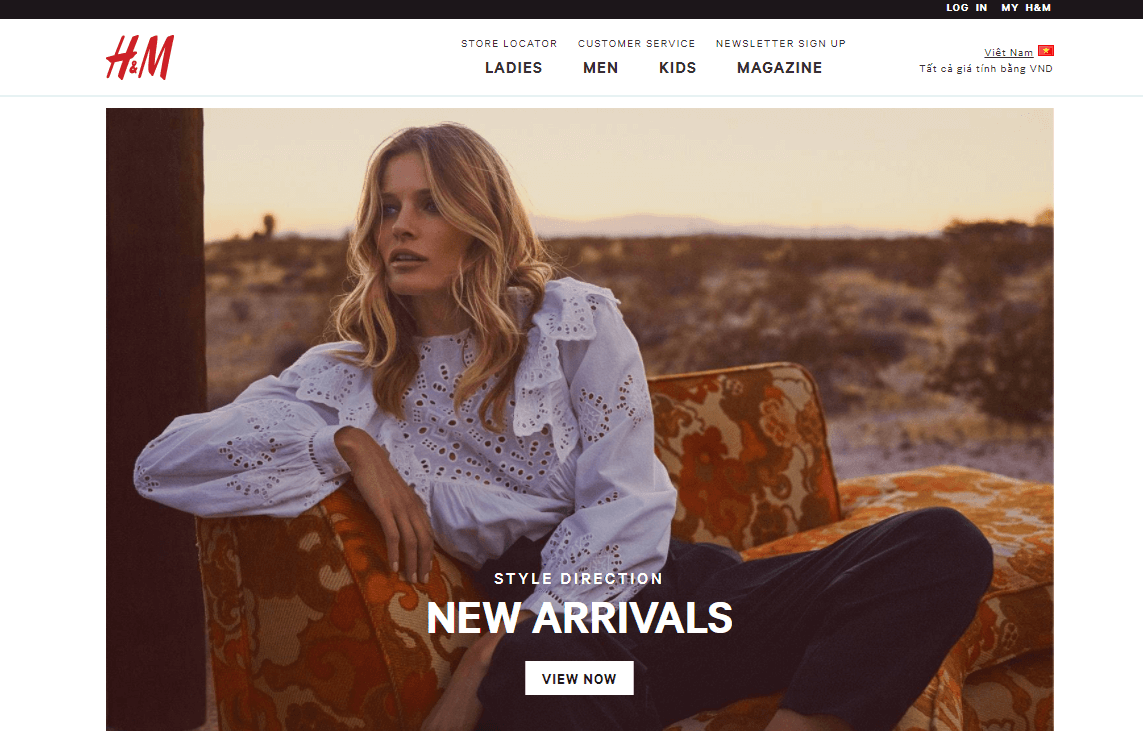 Website thời trang H&M
