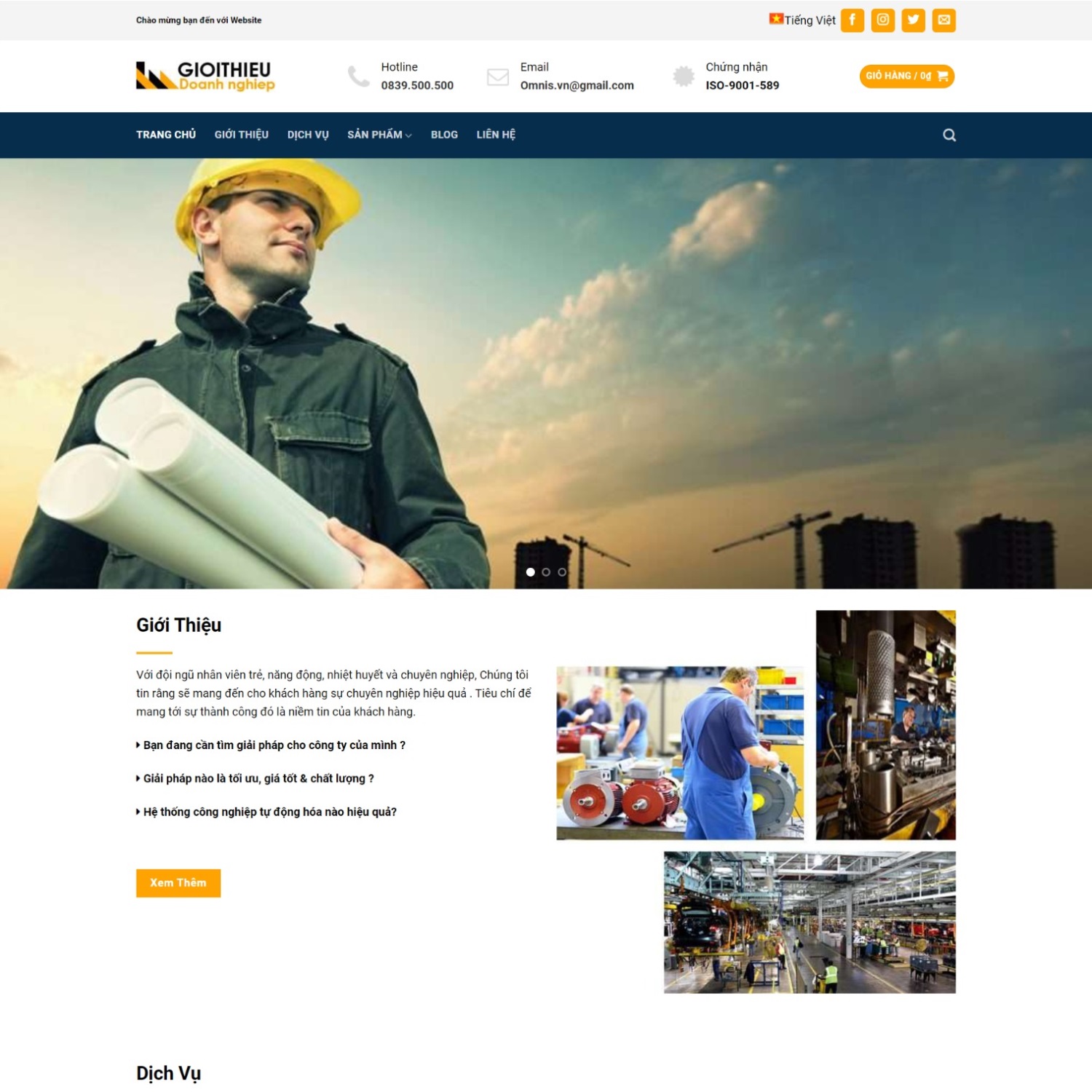 Thiết kế Website Công Ty Giới Thiệu Doanh Nghiệp